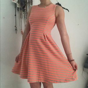 Xhiliration Orange and Nude Mini Dress Size XS